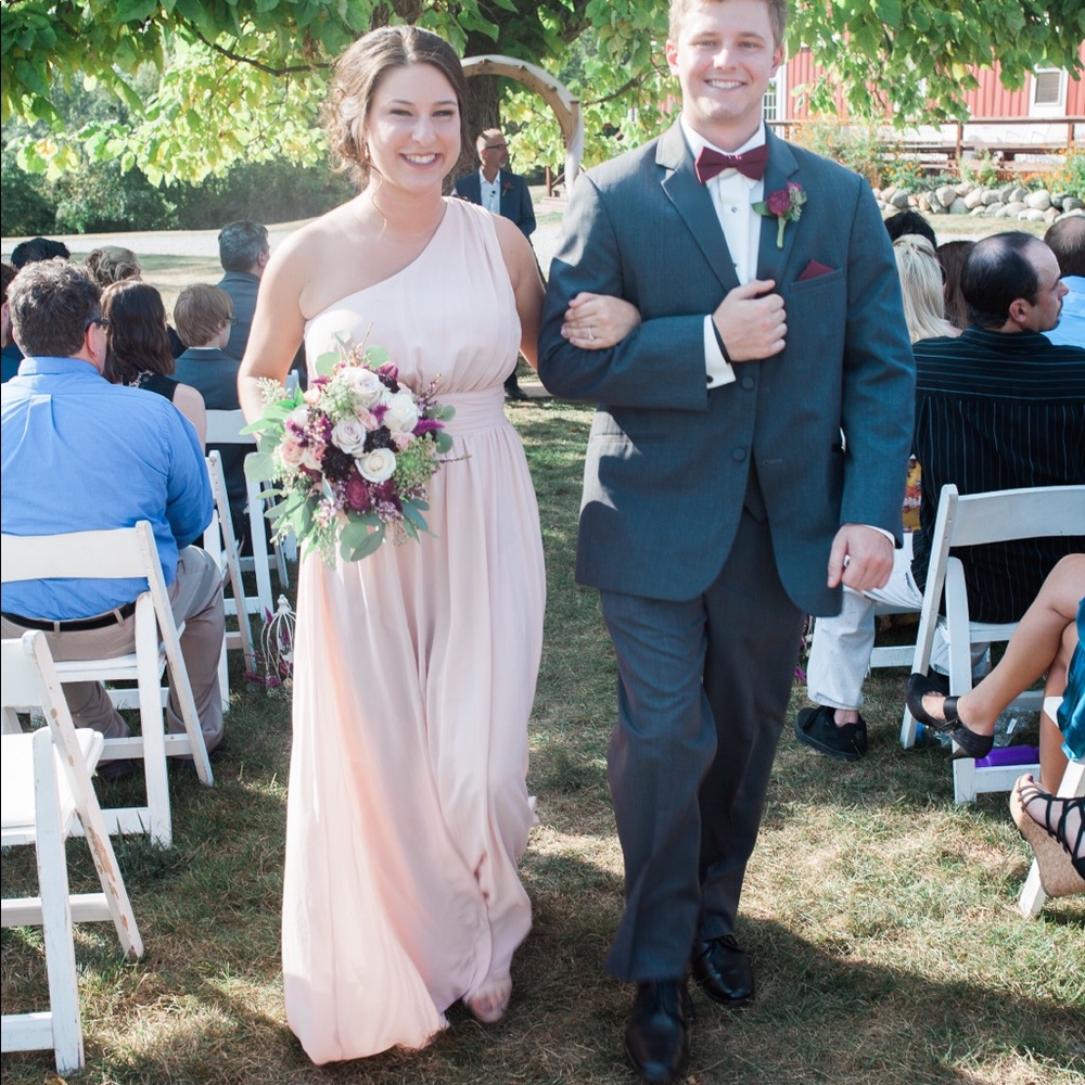 Pink bridesmaid dress